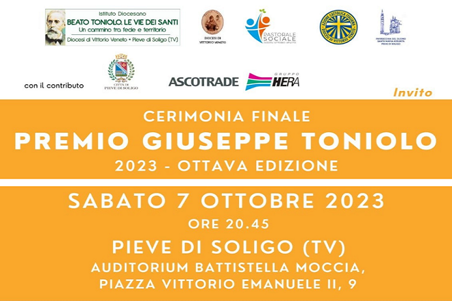 Final Giuseppe Toniolo Award ceremony. Eighth edition 2023